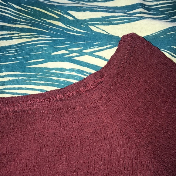 off the shoulder maroon dress - Picture 2 of 6